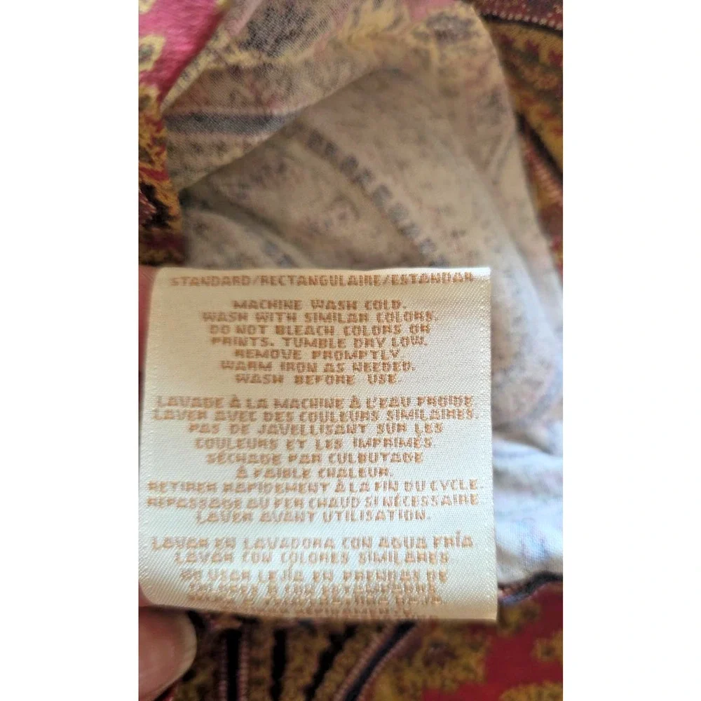 Ralph Lauren Edmonton Full Queen Comforter 2 Shams Paisley Cottagecore Red Gold